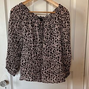 Sanctuary Black and Tan Patterned Blouse